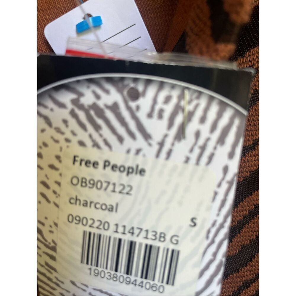 NWT Free People Tiger Print Sleeveless Button Front Dress Brown Size S P - Picture 10 of 14